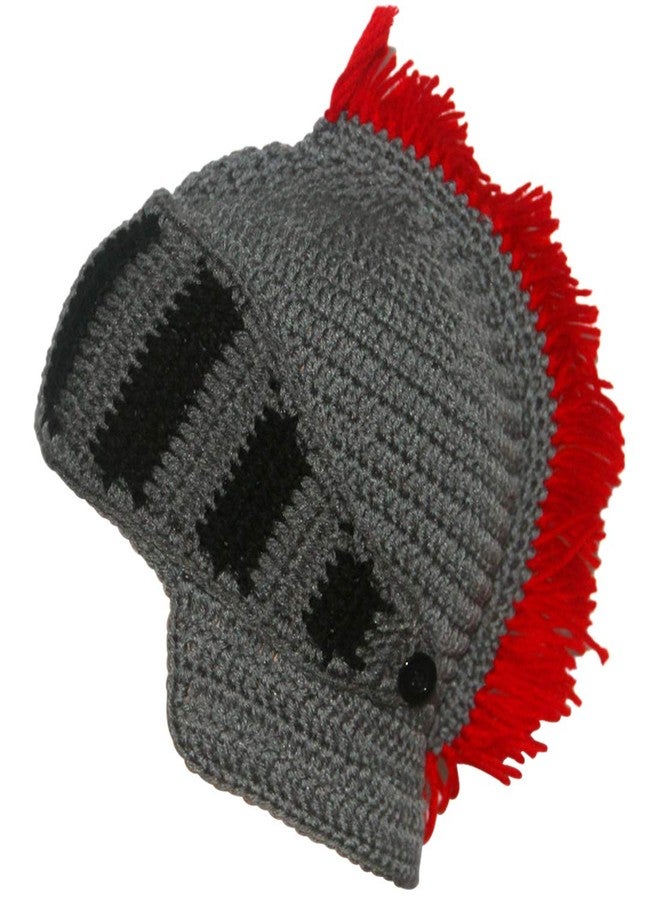 Kafeimali Original Barbarian Knight Knit Beard Hat Beanie Halloween Knit Caps (Gray-3) - Image 1